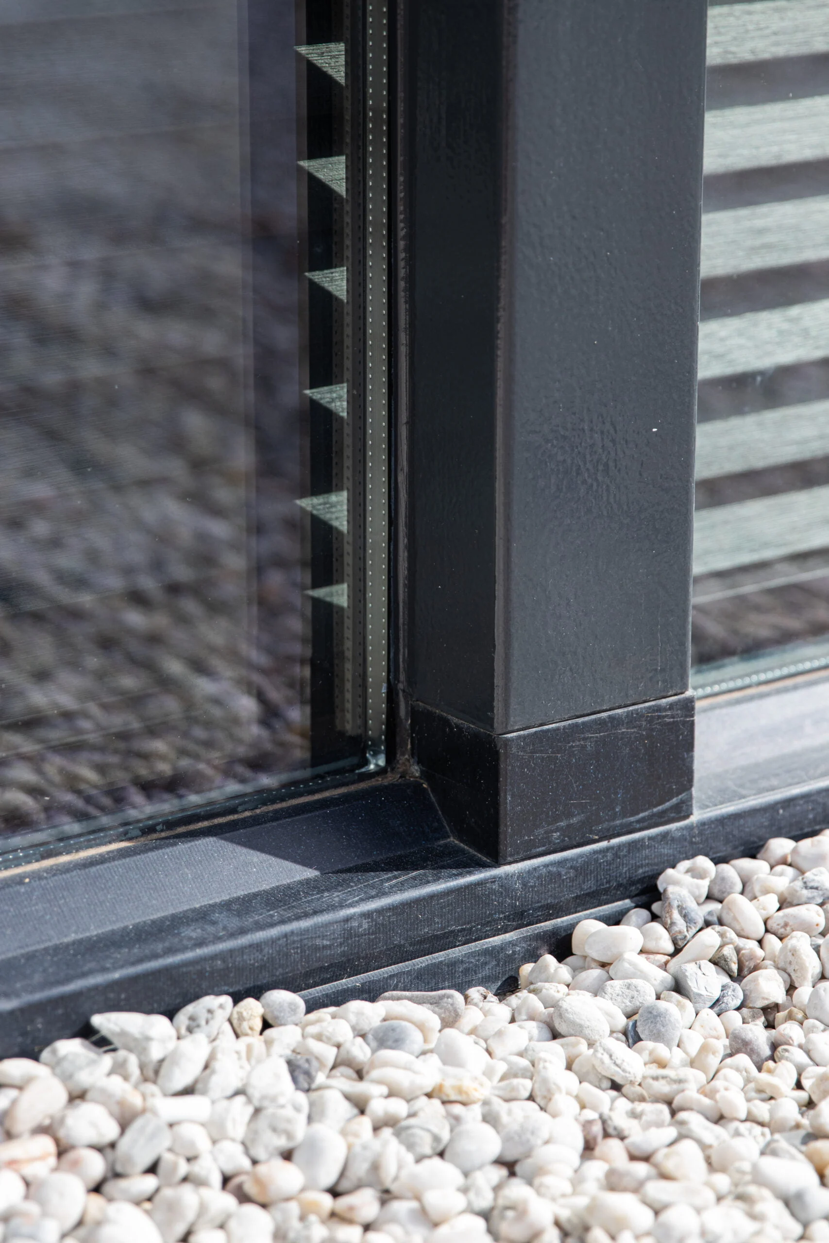 Vast glas | 3 vakken horizontaal | hout