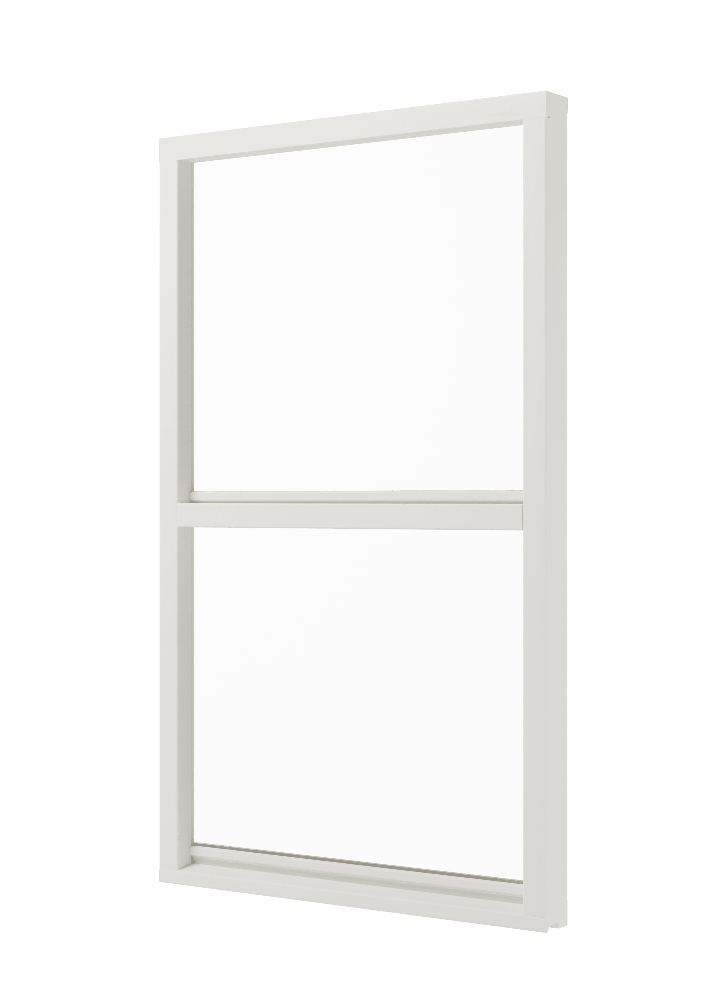 Vast glas 2 vakken verticaal - hout
