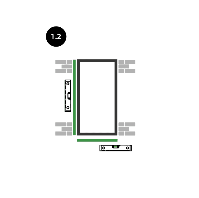 Montagetips: Houten deurkozijn plaatsen met deur. Stap 1.2